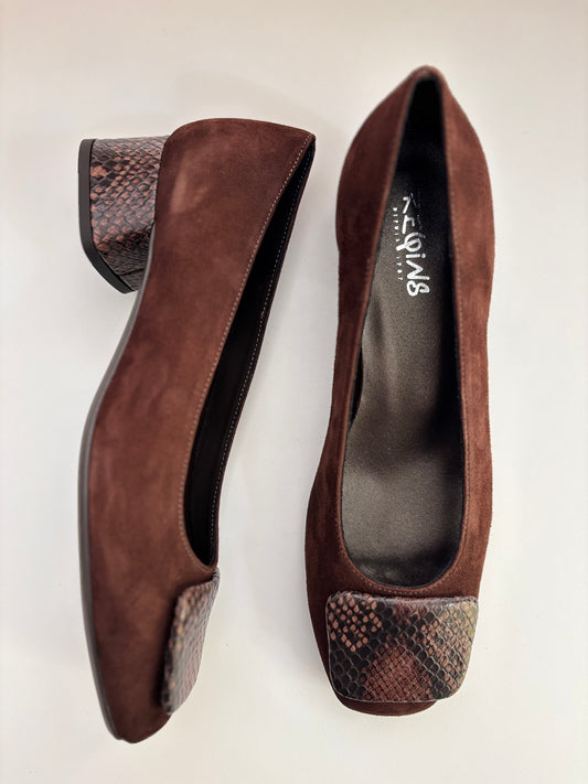 KEFIR CUIRS VELOURS PYTHON CACAO