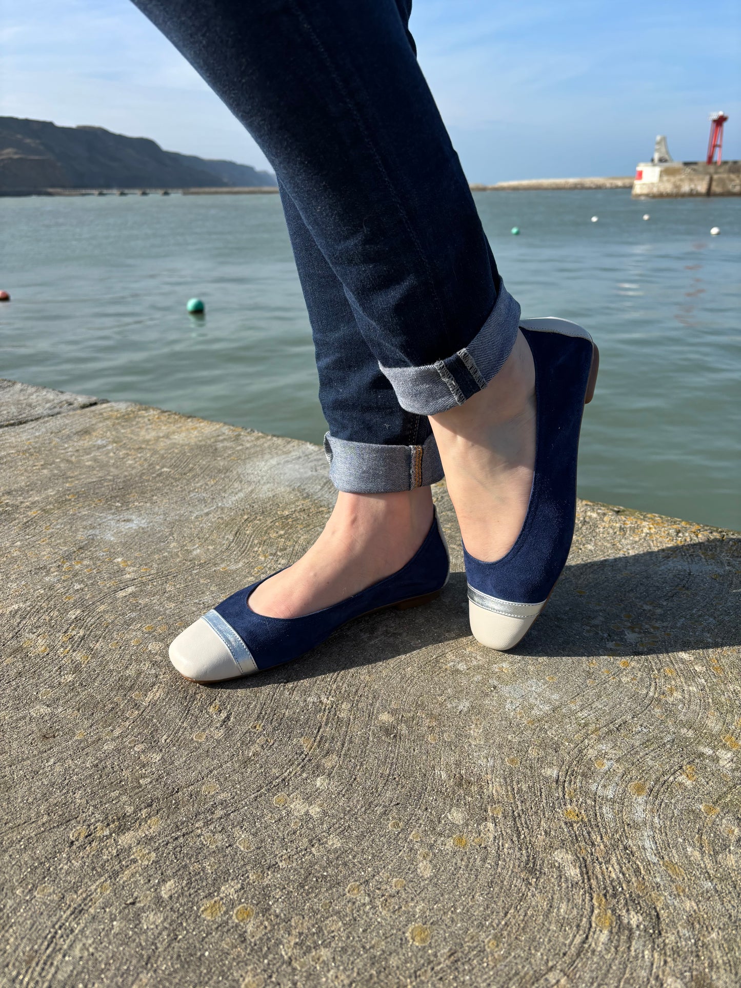 HONEY CUIRS VELOURS OCEAN/OFF WHITE