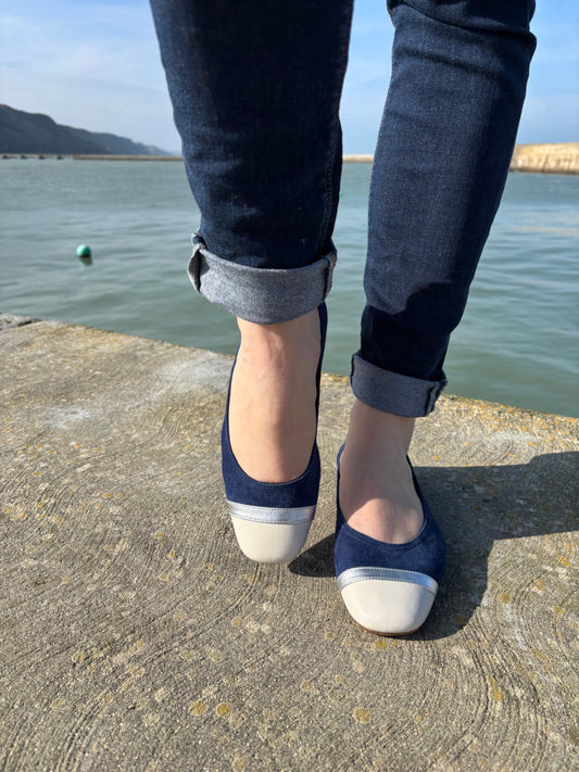 HONEY CUIRS VELOURS OCEAN/OFF WHITE