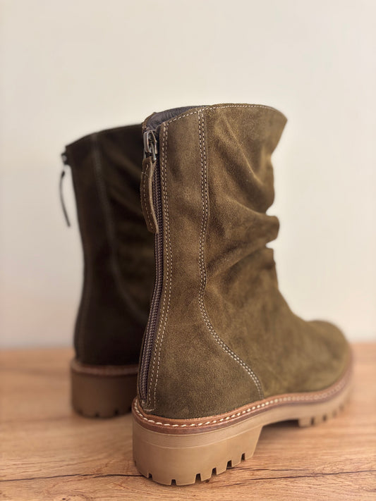 DUNK CUIRS VELOURS KAKI