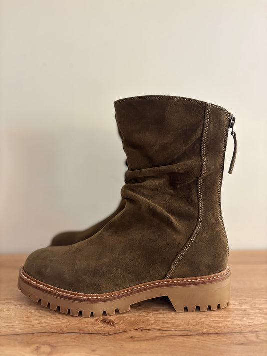 DUNK CUIRS VELOURS KAKI