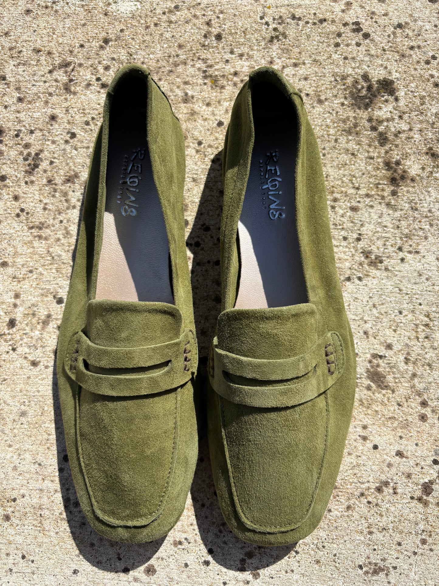 HEMA CUIR VELOURS VERT MOUSSE