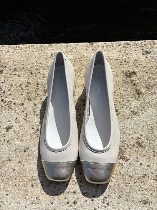 KANA CUIR ECLAT OFF WHITE/PLATINE