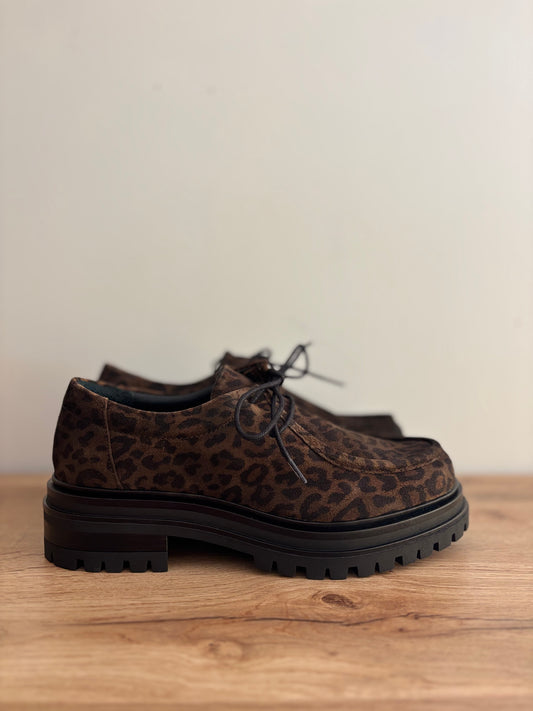 SASHA CUIR VELOURS LEO CHAMOIS