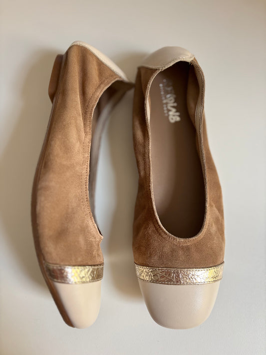 HONEY CUIRS VELOURS NATUREL/OFF WHITE