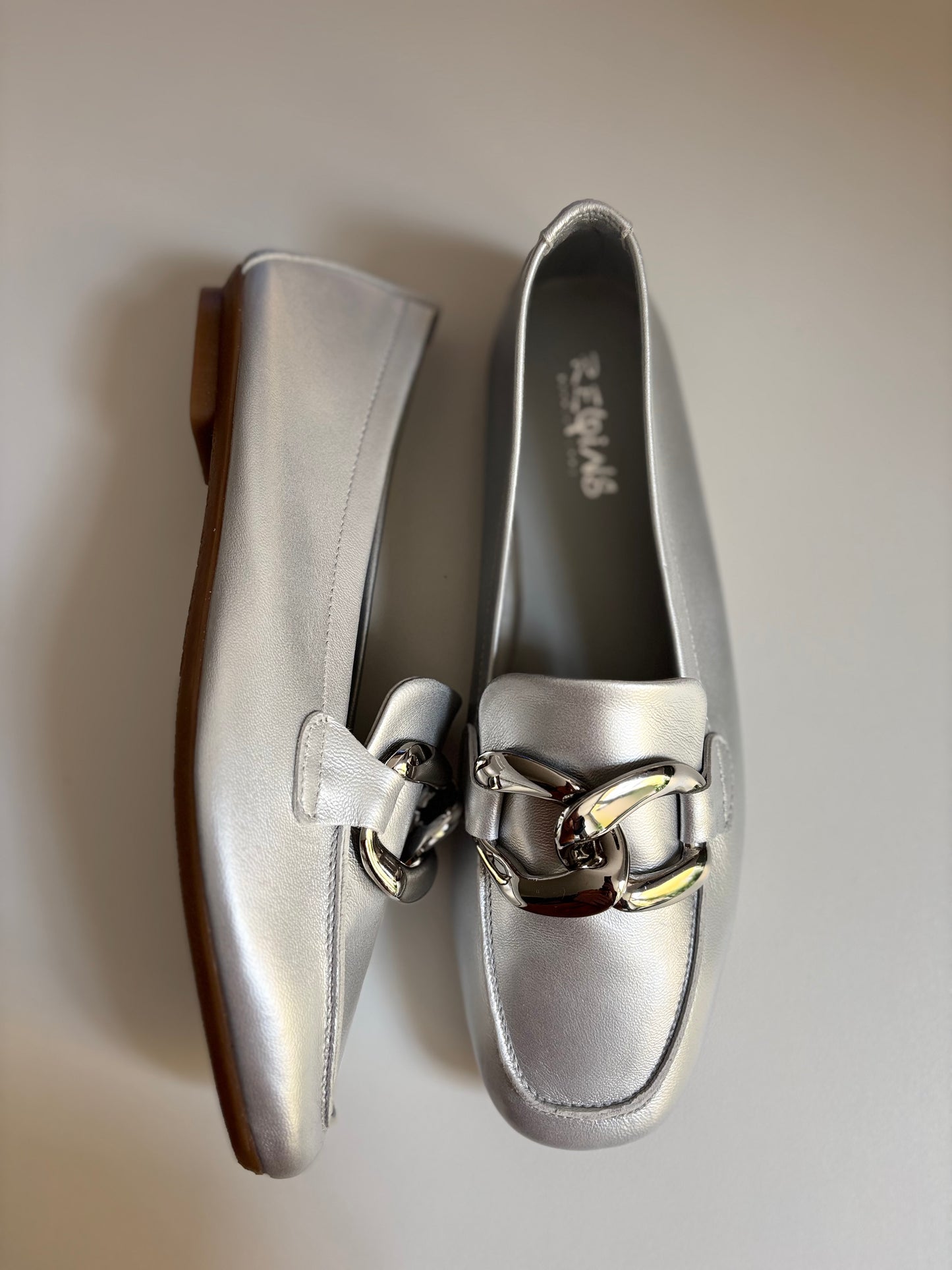 HASTER CUIR NACRE ARGENT