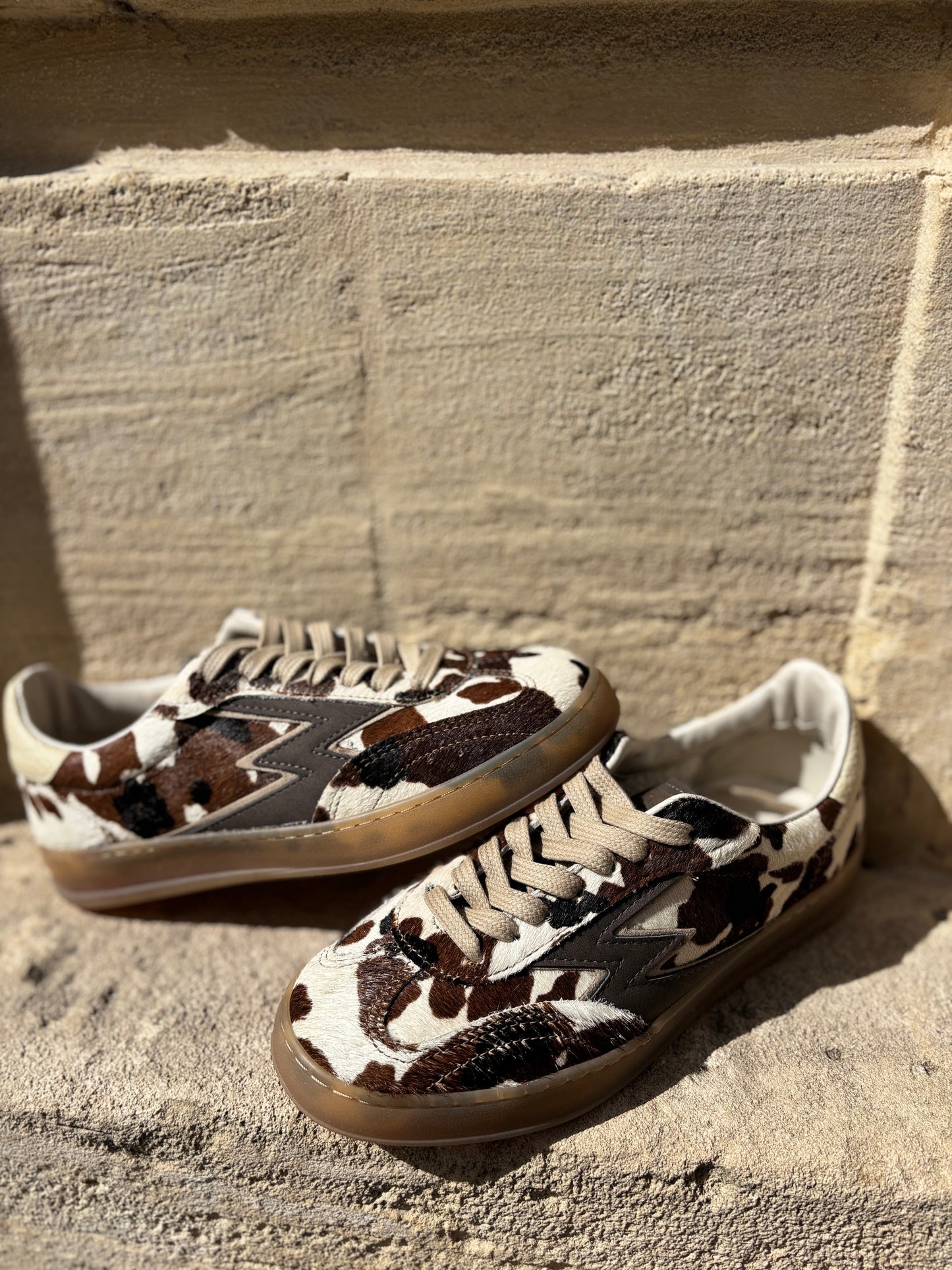 CL120 COW PRINT HORSY BROWN