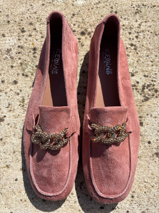 HOLDING CUIR VELOURS ANTIC ROSE