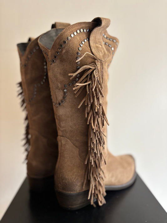 M166 BOTTES EN DAIM LUX