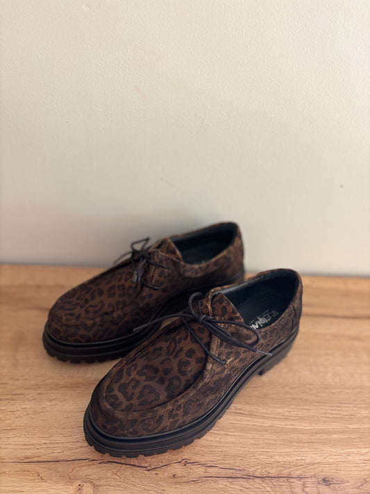 SASHA CUIR VELOURS LEO CHAMOIS