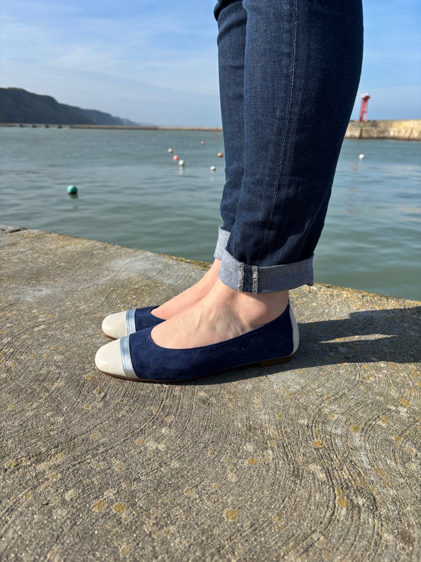 HONEY CUIRS VELOURS OCEAN/OFF WHITE