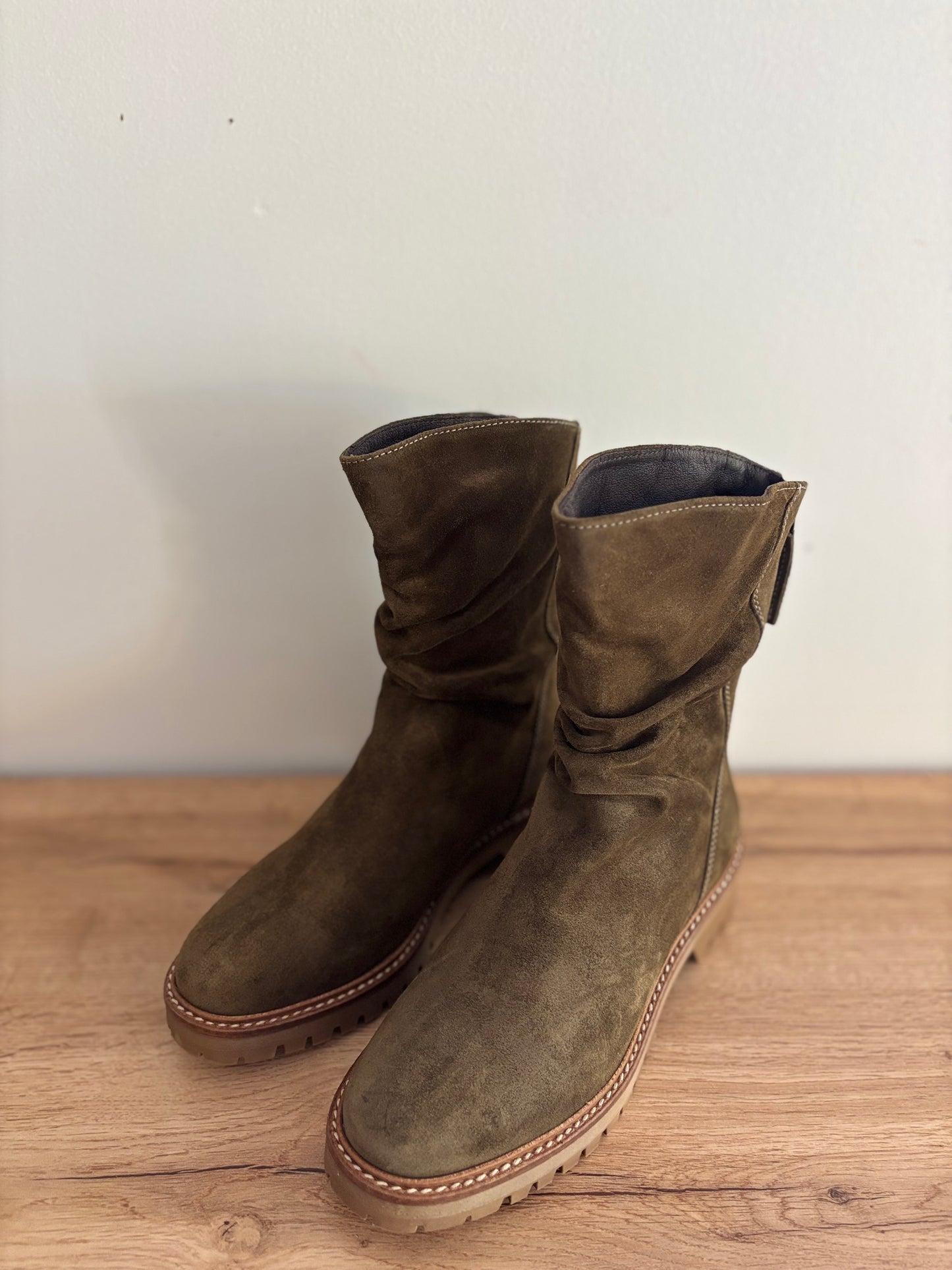 DUNK CUIRS VELOURS KAKI