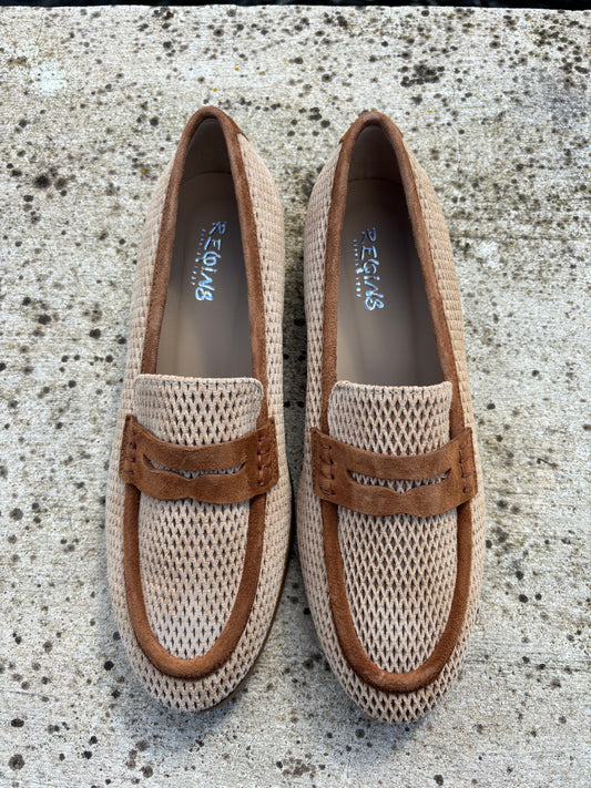 FLORINE CUIR VELOURS PERFO BEIGE/CHAMOIS