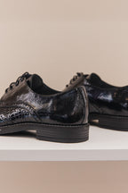 MY0010/21 Derby mini croco vernis noir