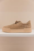 Quinn en cuirs velours taupe