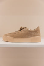 Quinn en cuirs velours taupe