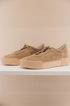 Quinn en cuirs velours taupe
