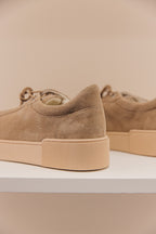 Quinn en cuirs velours taupe