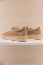 Quinn en cuirs velours taupe
