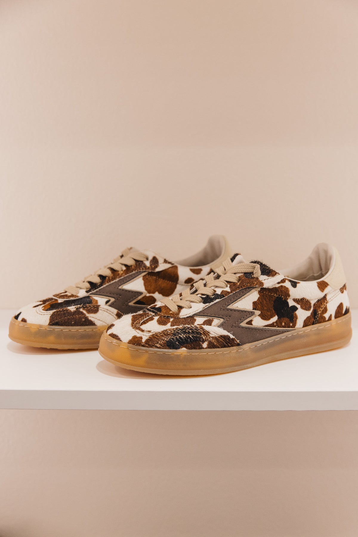 CL120 COW PRINT HORSY BROWN