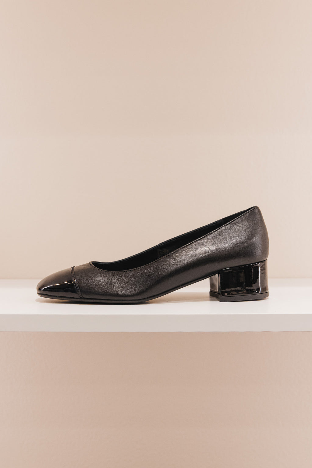 Riviera cuir/vernis noir