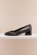 Riviera cuir/vernis noir