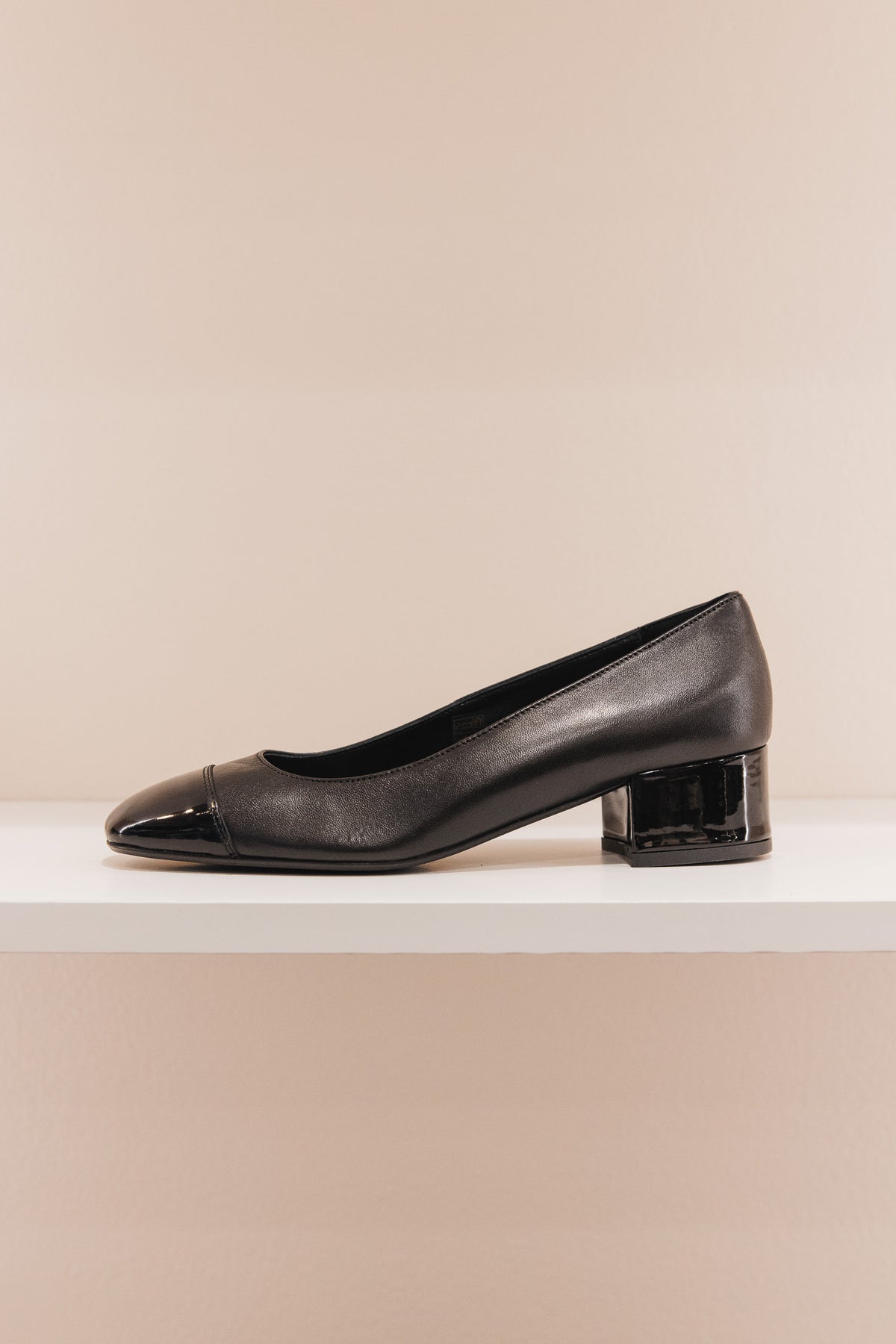 Riviera cuir/vernis noir