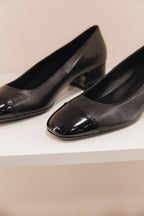 Riviera cuir/vernis noir