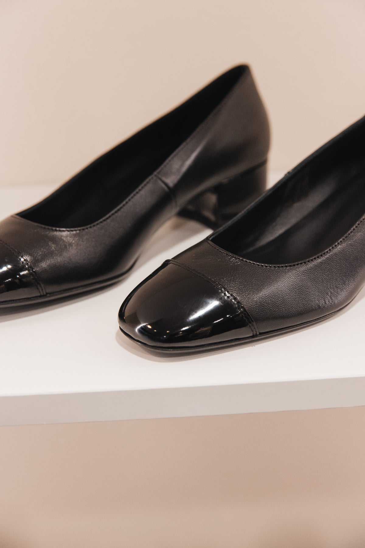 Riviera cuir/vernis noir
