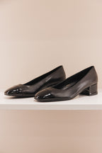 Riviera cuir/vernis noir
