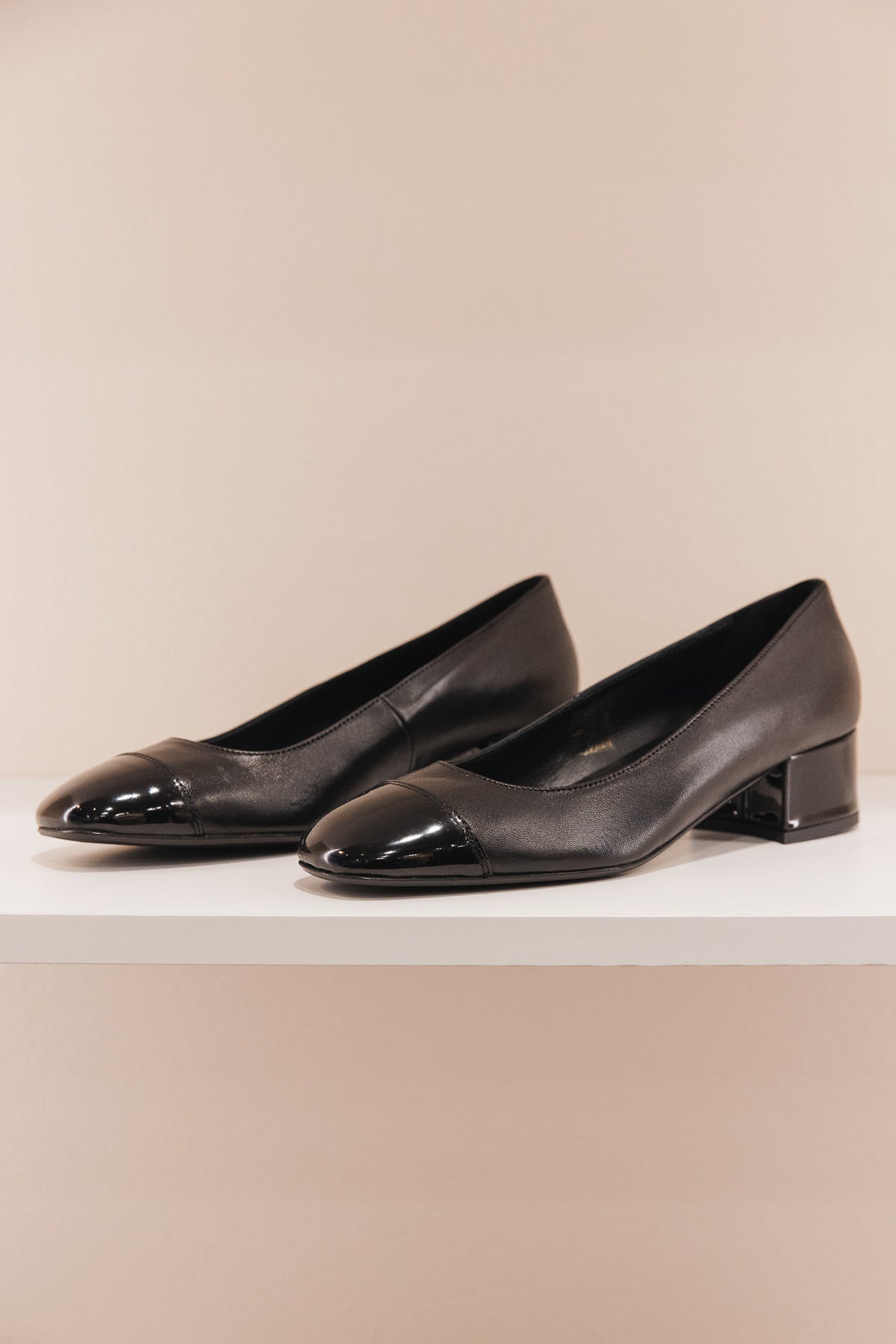 Riviera cuir/vernis noir