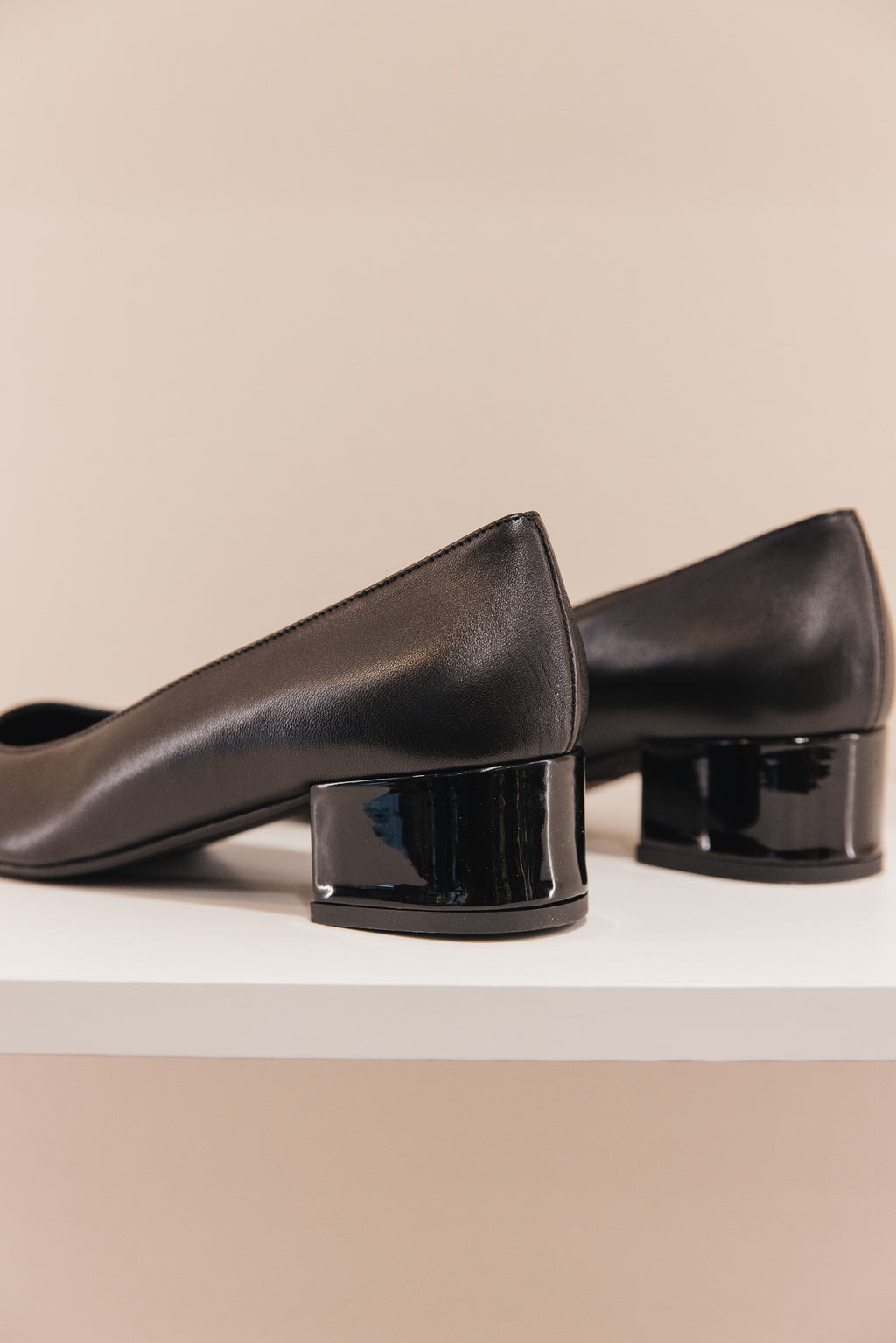 Riviera cuir/vernis noir