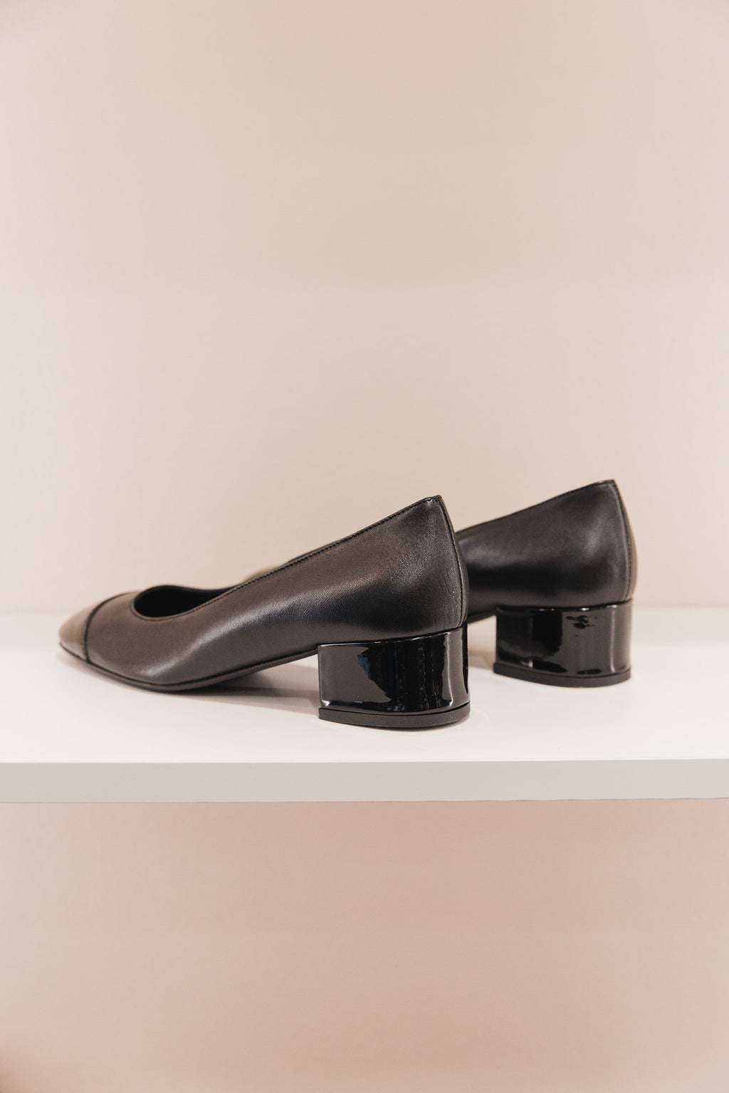 Riviera cuir/vernis noir