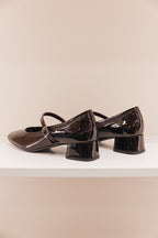 Kelly cuir vernis bordeaux