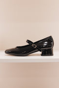 Kelly cuir vernis noir