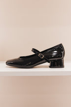 Kelly cuir vernis noir