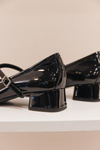 Kelly cuir vernis noir