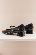 Kelly cuir vernis noir