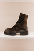 M112 Bottines en daim effet croco