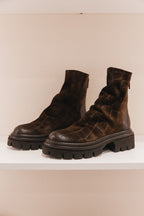 M112 Bottines en daim effet croco