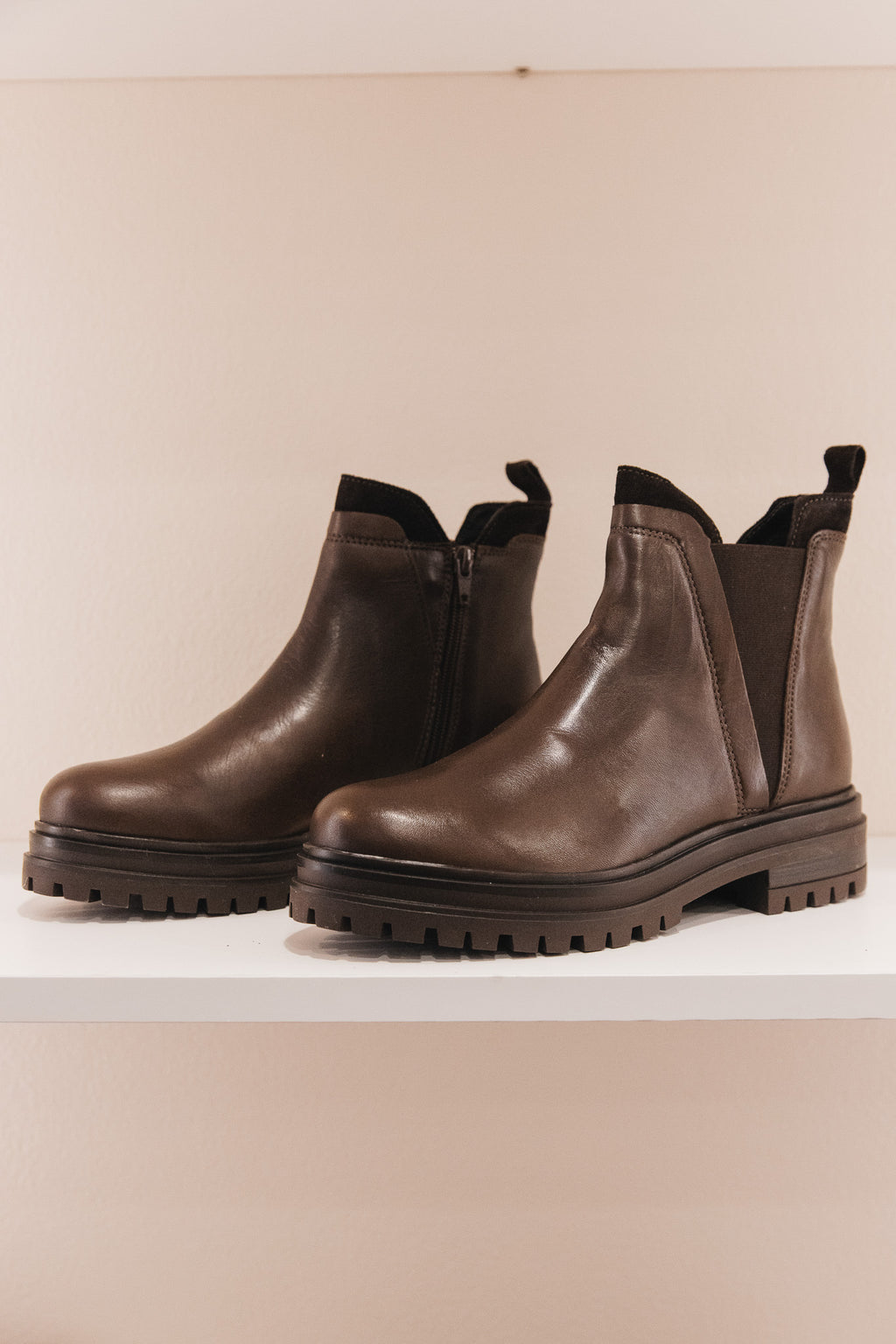 Senaya cuir marron