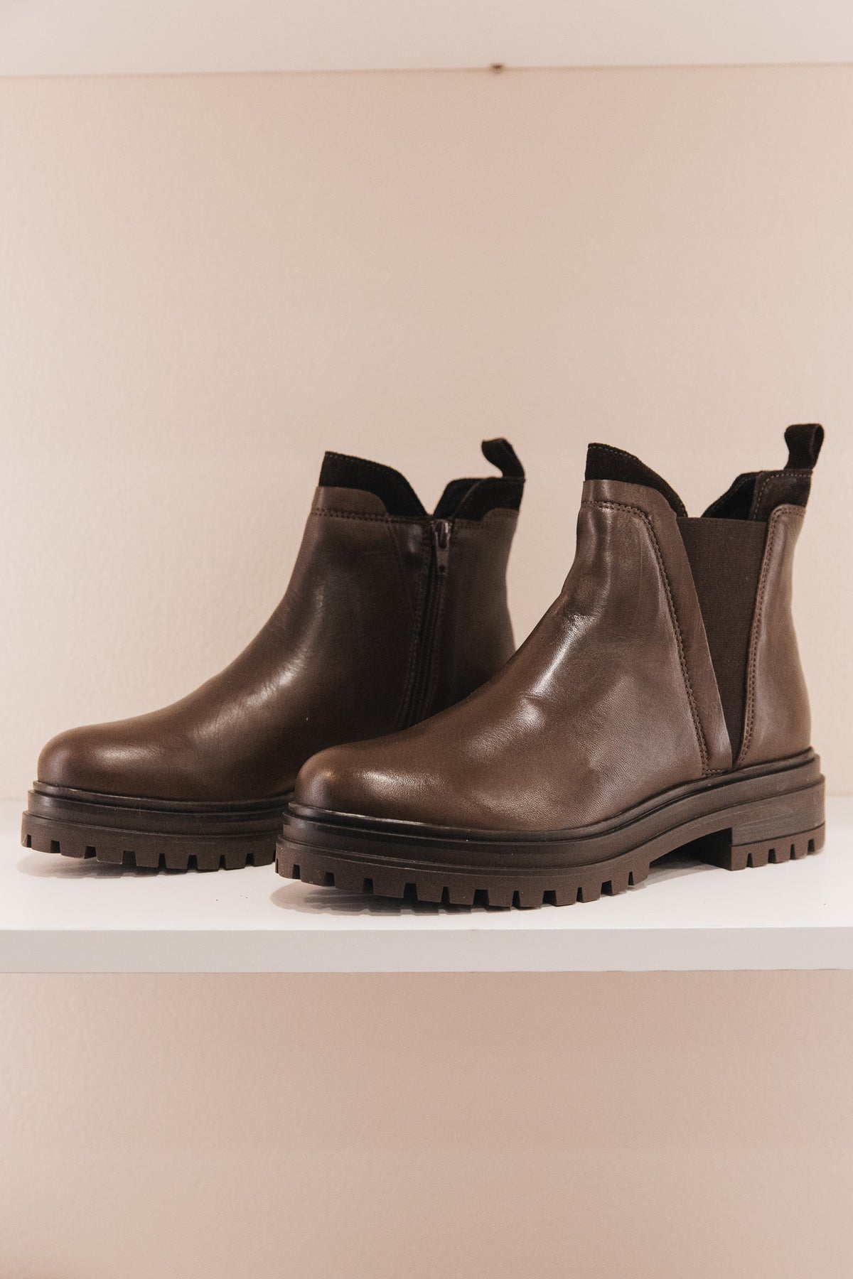 Senaya cuir marron