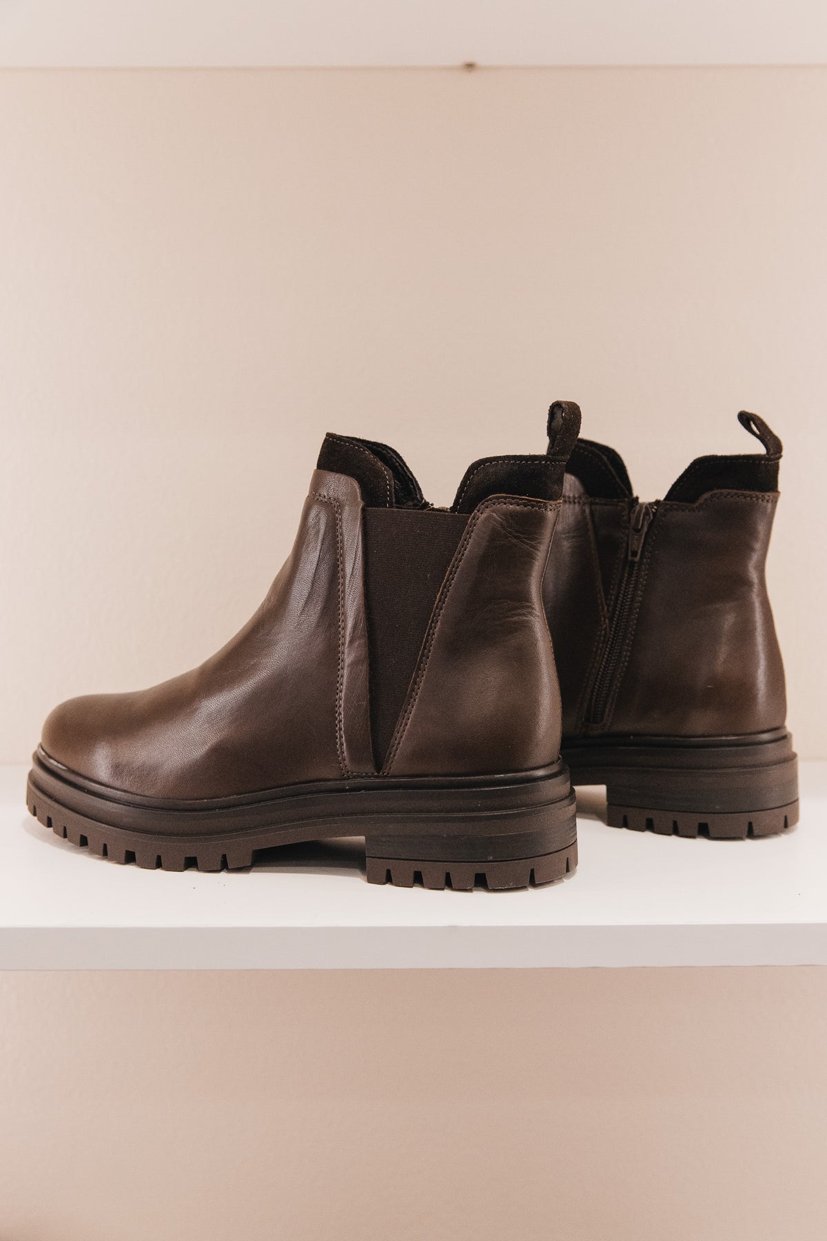 Senaya cuir marron