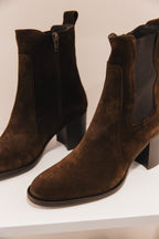 Badiane cuirs velours marron