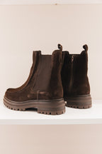 Selena cuir velours marron