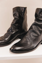 M558 Bottine en cuir noir