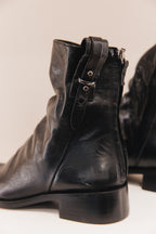 M558 Bottine en cuir noir
