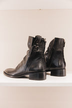 M558 Bottine en cuir noir