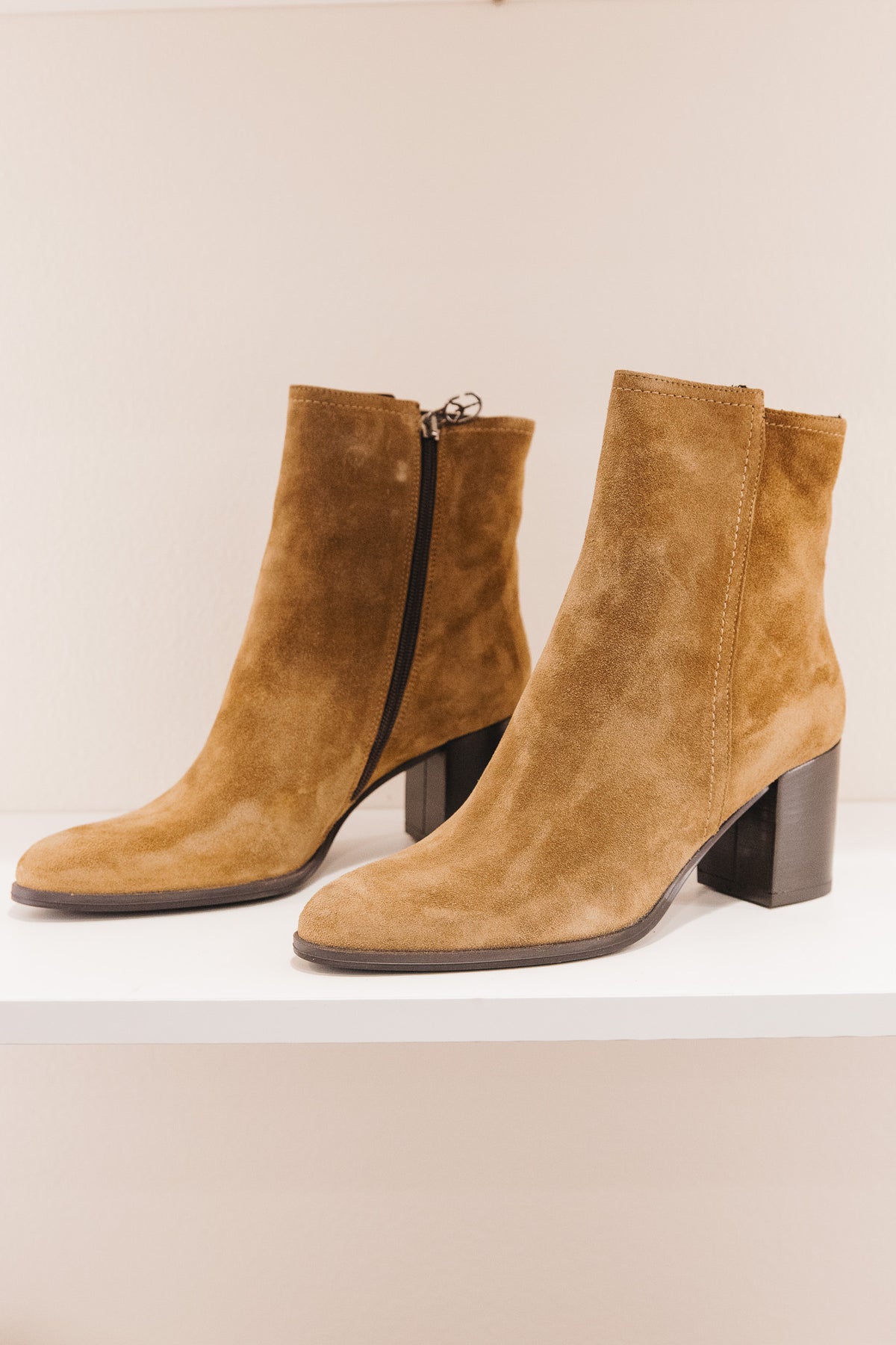 Martina cuirs velours beige