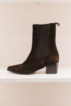 Lausanne en cuir velours marron